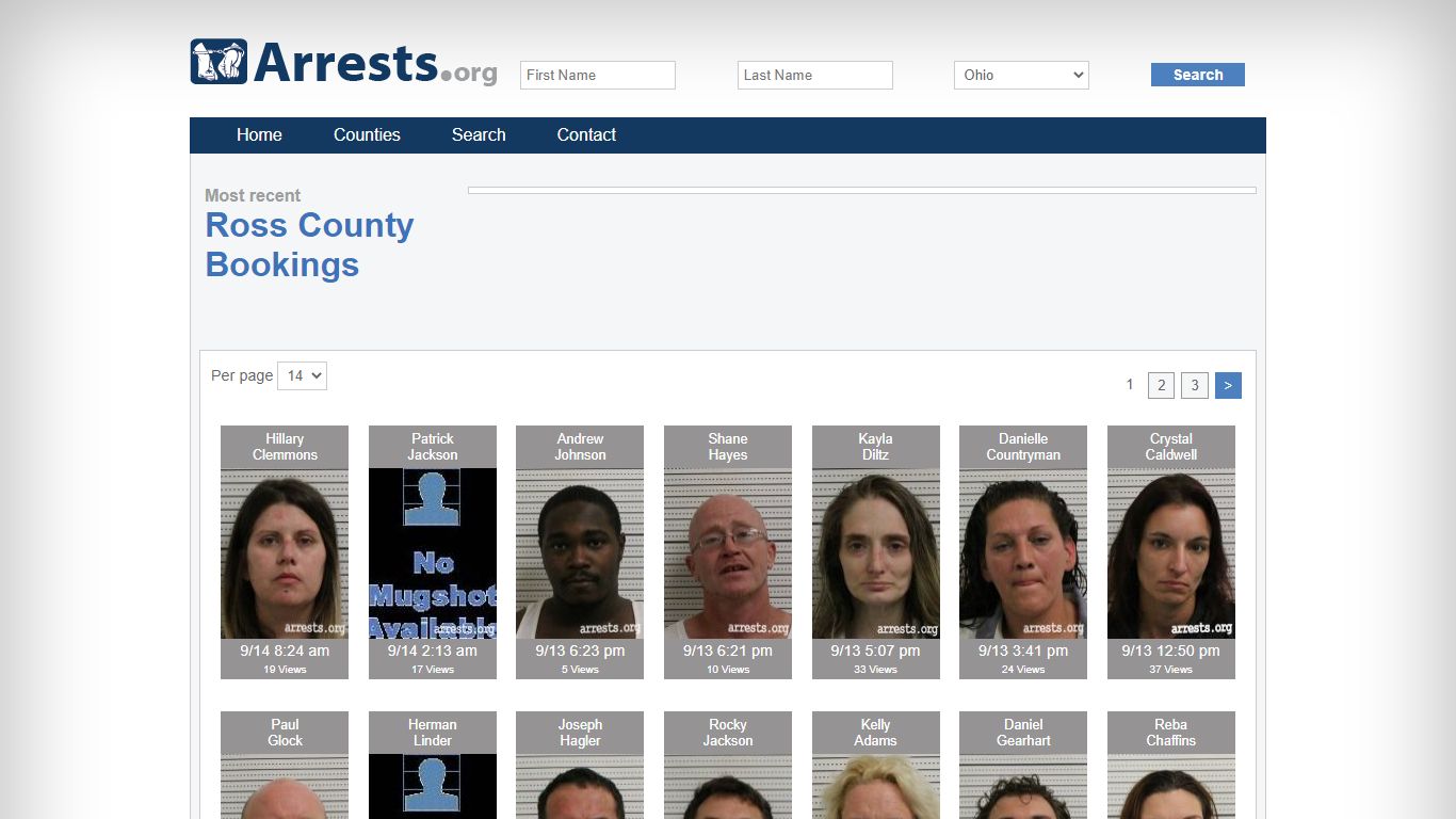 Ross County Arrests and Inmate Search